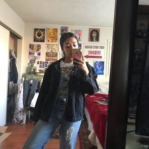 princess polly black denim jacket